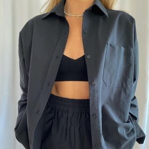 Djerf Avenue Breezy Shirt in Black